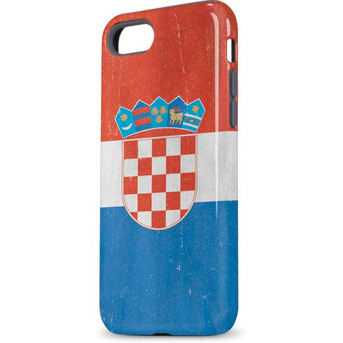 Croatia Flag Distressed iPhone 7 Pro Case