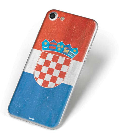 Croatia Flag Distressed iPhone 7 Skin