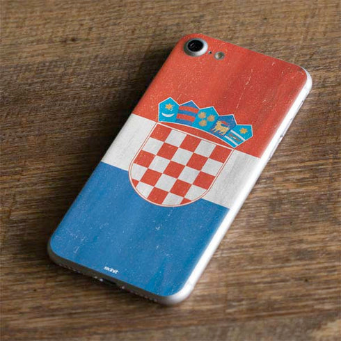 Croatia Flag Distressed iPhone 7 Skin