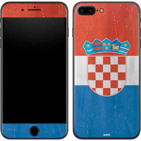 Croatia Flag Distressed iPhone 8 Plus Skin