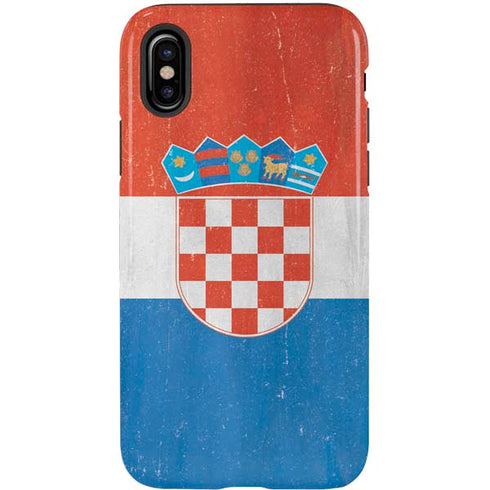 Croatia Flag Distressed iPhone X Pro Case