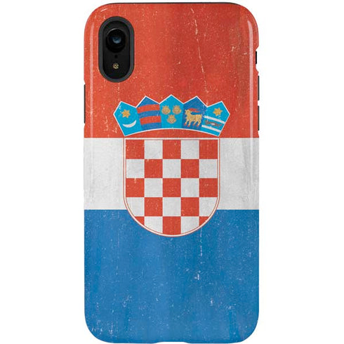 Croatia Flag Distressed iPhone XR Pro Case