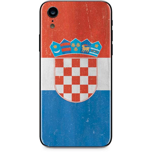 Croatia Flag Distressed iPhone XR Skin