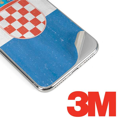 Croatia Flag Distressed iPhone XS Skin
