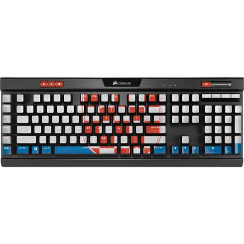 Croatia Flag Distressed K95 RGB PLATINUM Mechanical Gaming Keyboard Skin