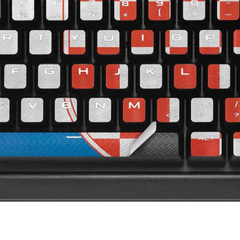 Croatia Flag Distressed K95 RGB PLATINUM Mechanical Gaming Keyboard Skin