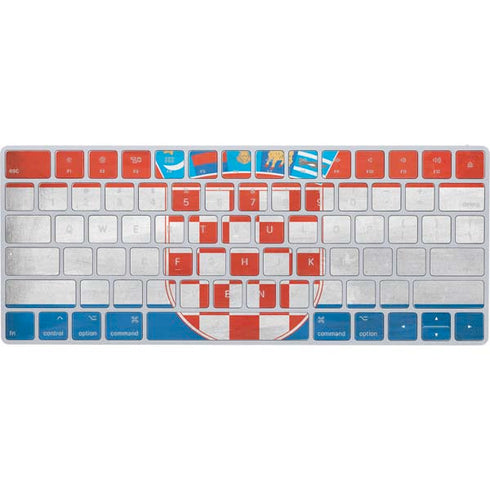 Croatia Flag Distressed Magic Keyboard Skin