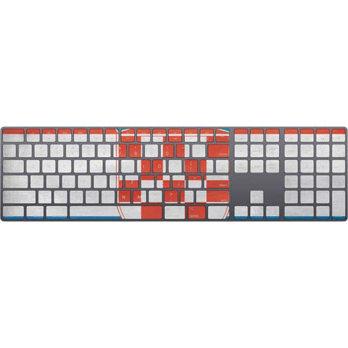 Croatia Flag Distressed Magic Keyboard with Numeric Keypad Skin
