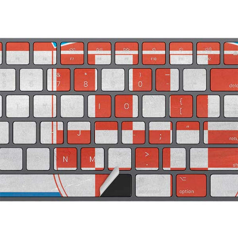 Croatia Flag Distressed Magic Keyboard with Numeric Keypad Skin
