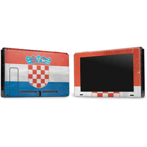 Croatia Flag Distressed Nintendo Switch Bundle Skin