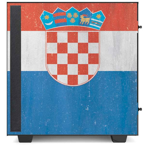 Croatia Flag Distressed NZXT H510 Compact ATX Mid-Tower Case Skin