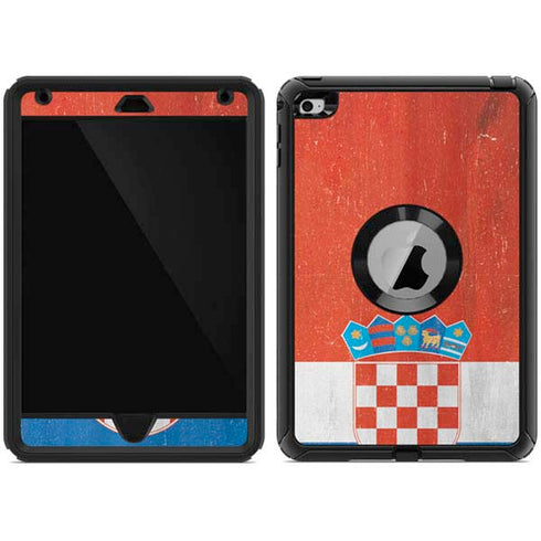 Croatia Flag Distressed Otterbox Defender iPad Skin