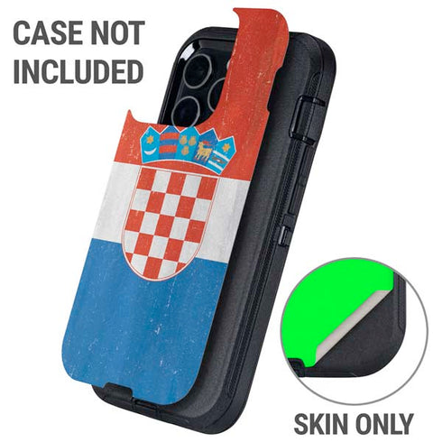 Croatia Flag Distressed Otterbox Defender iPhone Skin