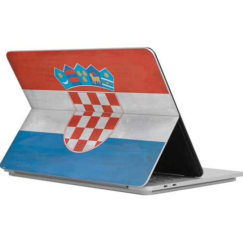 Croatia Flag Distressed Surface Laptop Studio Skin