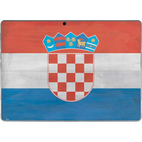 Croatia Flag Distressed Surface Pro 8 Skin