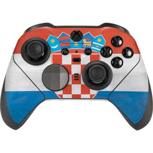 Croatia Flag Distressed Xbox Elite Wireless Controller Series 2 Skin