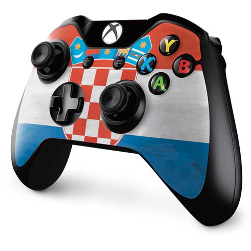 Croatia Flag Distressed Xbox One Controller Skin