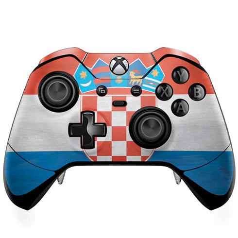 Croatia Flag Distressed Xbox One Elite Controller Skin