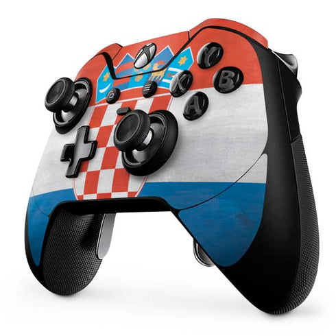 Croatia Flag Distressed Xbox One Elite Controller Skin