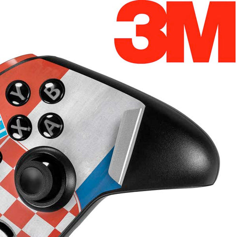 Croatia Flag Distressed Xbox One Elite Controller Skin