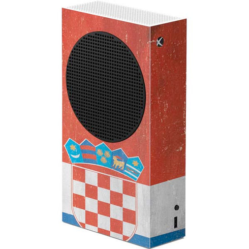 Croatia Flag Distressed Xbox Series S Console Skin