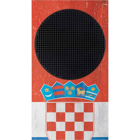 Croatia Flag Distressed Xbox Series S Console Skin