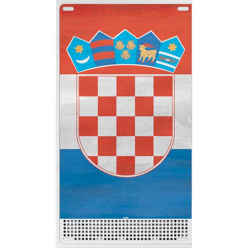 Croatia Flag Distressed Xbox Series S Console Skin
