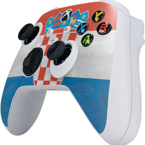 Croatia Flag Distressed Xbox Series S Controller Skin