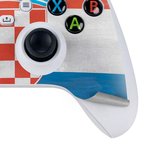 Croatia Flag Distressed Xbox Series S Controller Skin