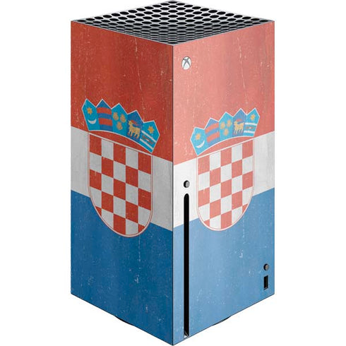 Croatia Flag Distressed Xbox Series X Console Skin