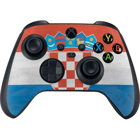 Croatia Flag Distressed Xbox Series X Controller Skin