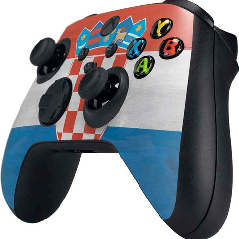 Croatia Flag Distressed Xbox Series X Controller Skin