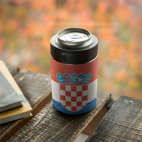 Croatia Flag Distressed Yeti Colster Can Insulator Skin