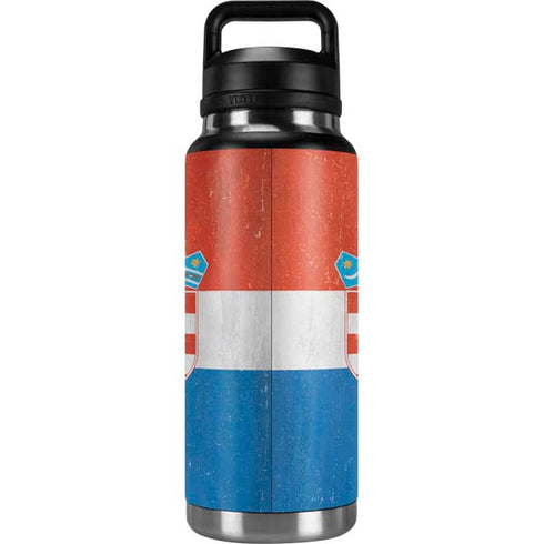 Croatia Flag Distressed YETI Rambler 36oz Bottle Skin