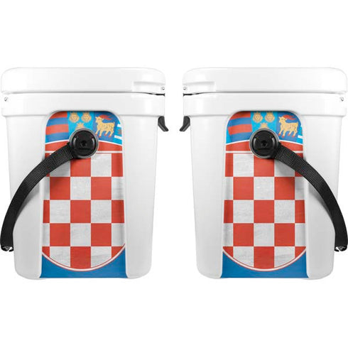 Croatia Flag Distressed YETI Roadie 24 Hard Cooler Skin