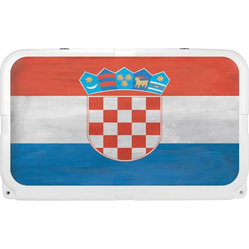 Croatia Flag Distressed YETI Tundra 45 Hard Cooler Skin