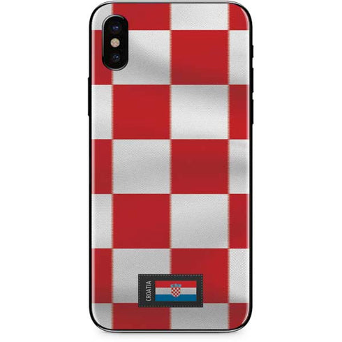 Croatia Soccer Flag iPhone X Skin