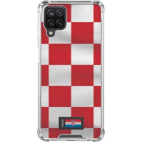Croatia Soccer Flag Galaxy A12 Clear Case