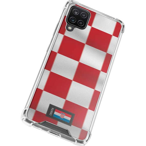 Croatia Soccer Flag Galaxy A12 Clear Case