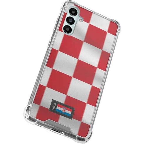 Croatia Soccer Flag Galaxy A14 5G Clear Case