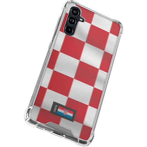 Croatia Soccer Flag Galaxy A54 5G Clear Case