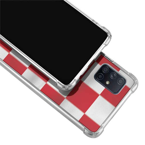 Croatia Soccer Flag Galaxy A71 5G Clear Case