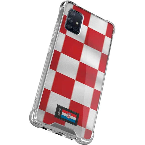 Croatia Soccer Flag Galaxy A71 5G Clear Case