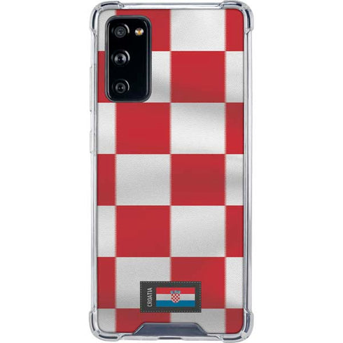 Croatia Soccer Flag Galaxy S20 FE Clear Case