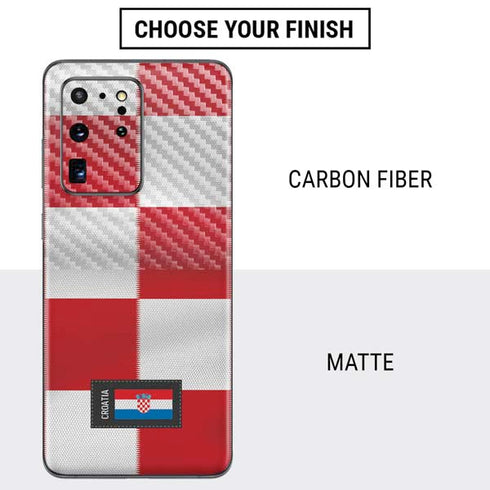 Croatia Soccer Flag Galaxy S20 Ultra 5G Skin