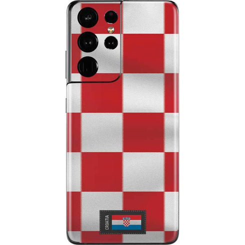 Croatia Soccer Flag Galaxy S21 Ultra 5G Skin