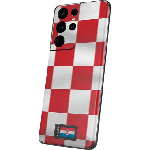 Croatia Soccer Flag Galaxy S21 Ultra 5G Skin
