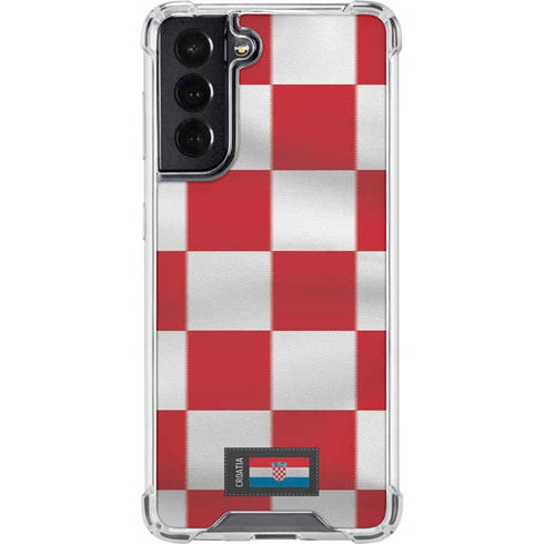 Croatia Soccer Flag Galaxy S22 Clear Case