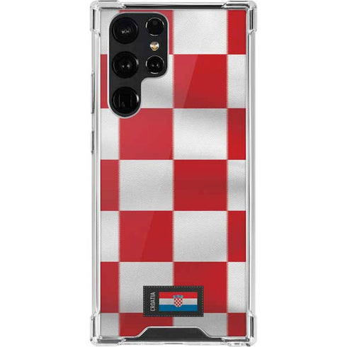 Croatia Soccer Flag Galaxy S22 Ultra Clear Case