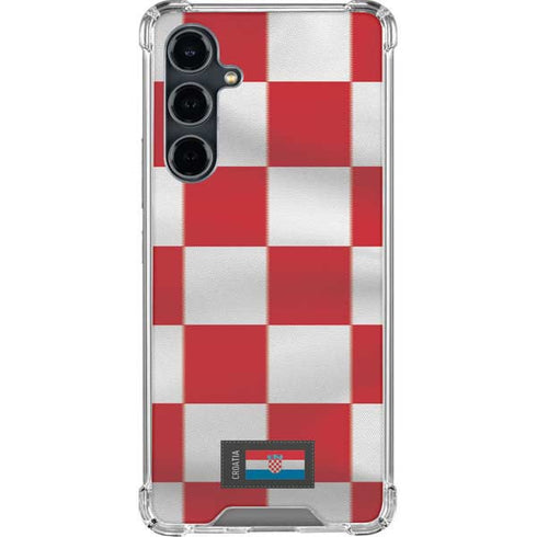 Croatia Soccer Flag Galaxy S23 FE Clear Case